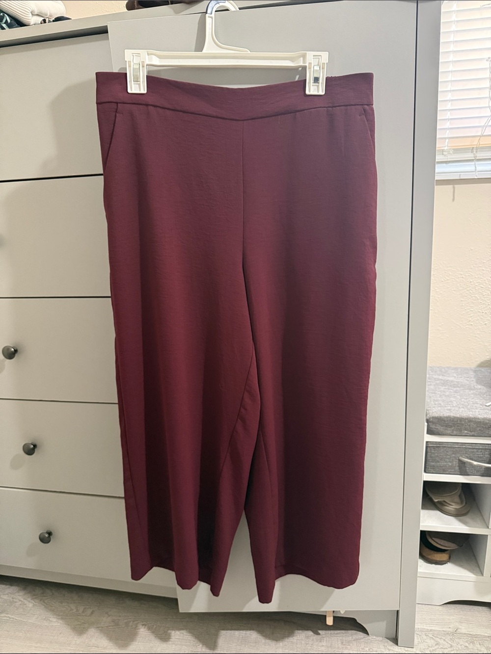 Nine West Wide-Leg Pants in Burgundy
